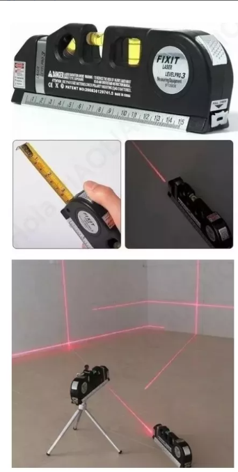 Nivel Laser 3 Burbujas Cinta Métrica